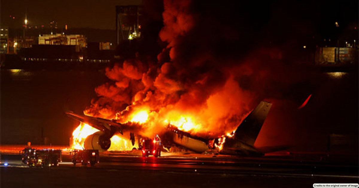 Japan Airlines aircraft catches fire at Haneda Airport; all 379 passengers, crew evacuated